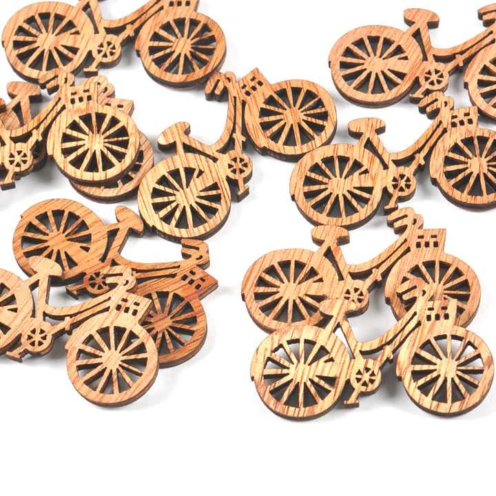 Retro drewniane rowery - zestaw DIY do scrapbookingu i zdobi…