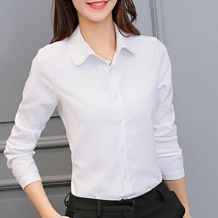 Tanie Koreańska bawełniana koszula damska z długim rękawem - Plus …