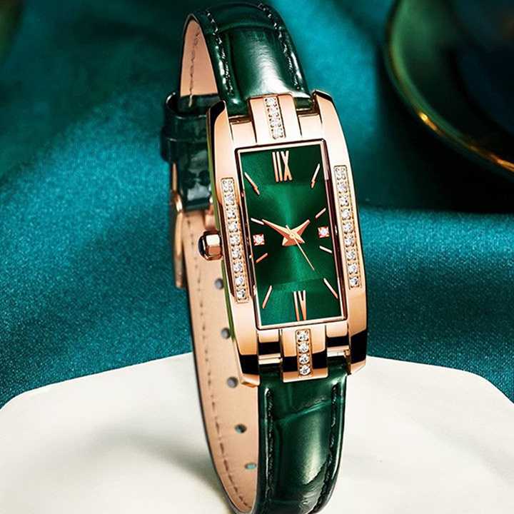 Tanie Moda Xiaohong pasek diamentowe kwadratowe zegarki damskie ze… sklep