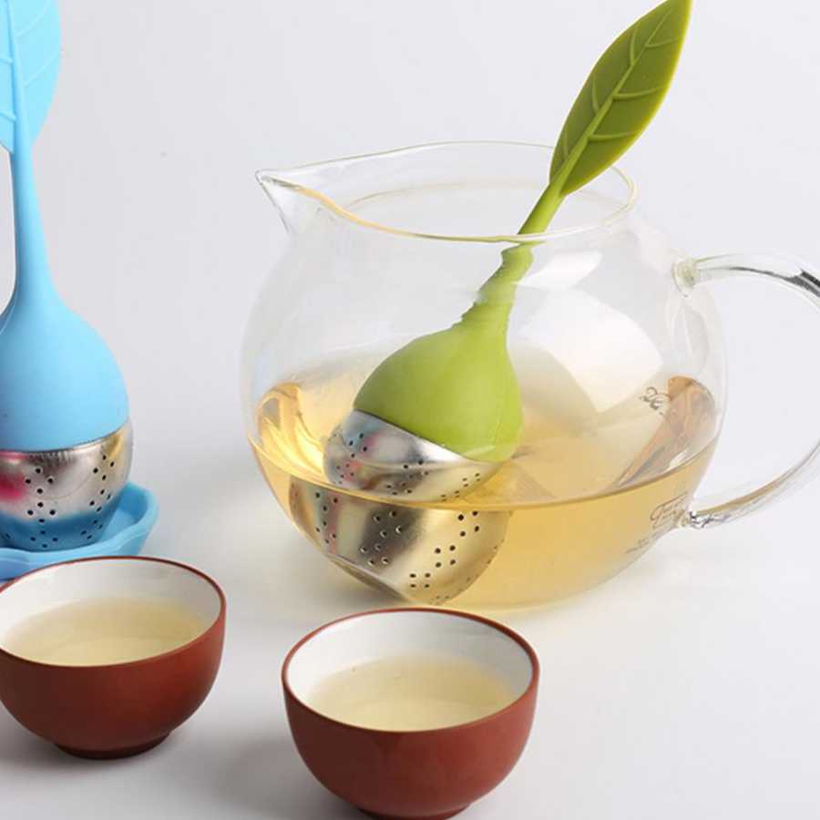 Tanie Zaparzacz herbaty Silikonowy Liść Make - filtr 6 kolorów, sa… sklep internetowy