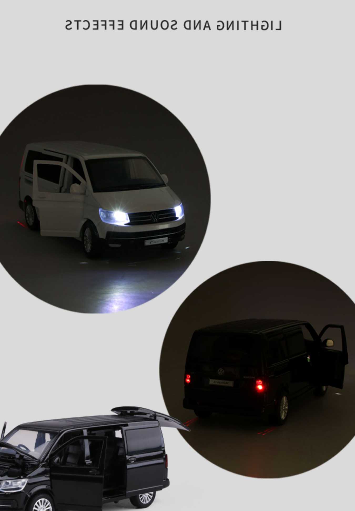 VW Multivan VAN MPV - zabawkowy model samochodu z dźwiękiem …
