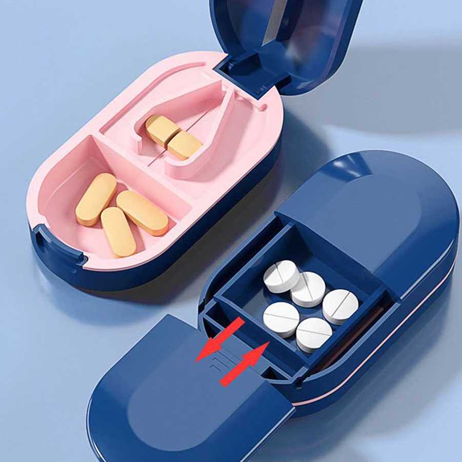 Tanie Medycyna przecinarka do tabletek Box przenośny lek Box przyd… sklep internetowy