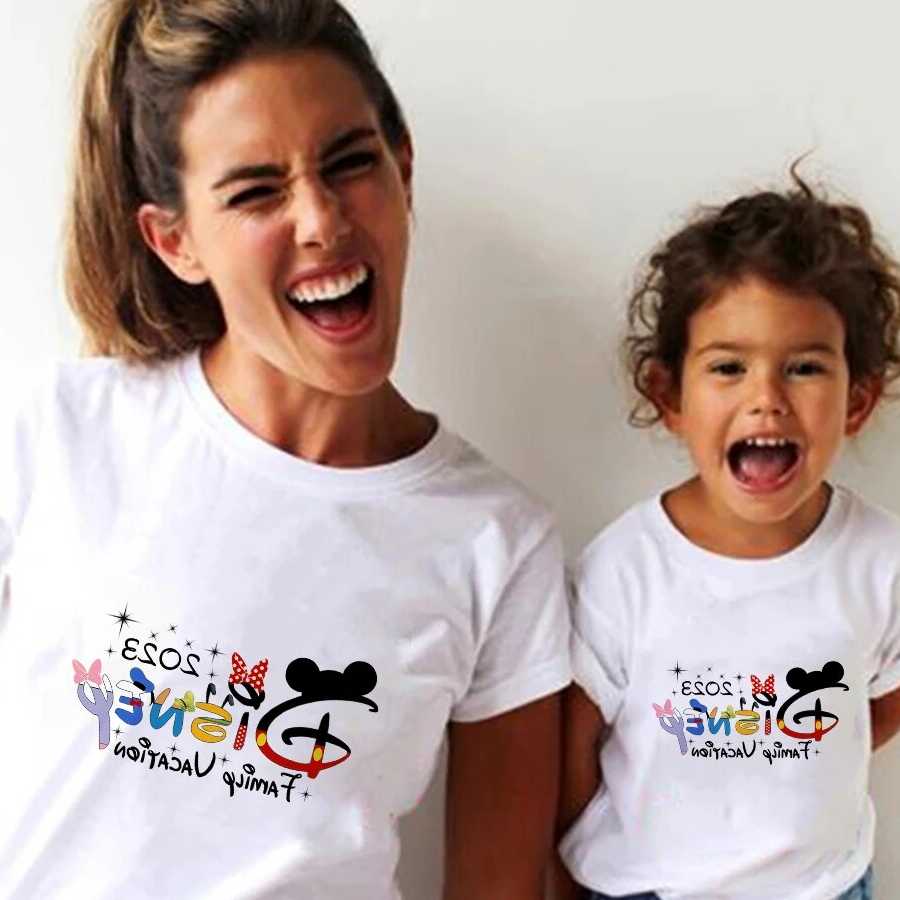 Tanie Disney Mickey Minnie - letnie t-shirty dla kobiet i dziewczą…