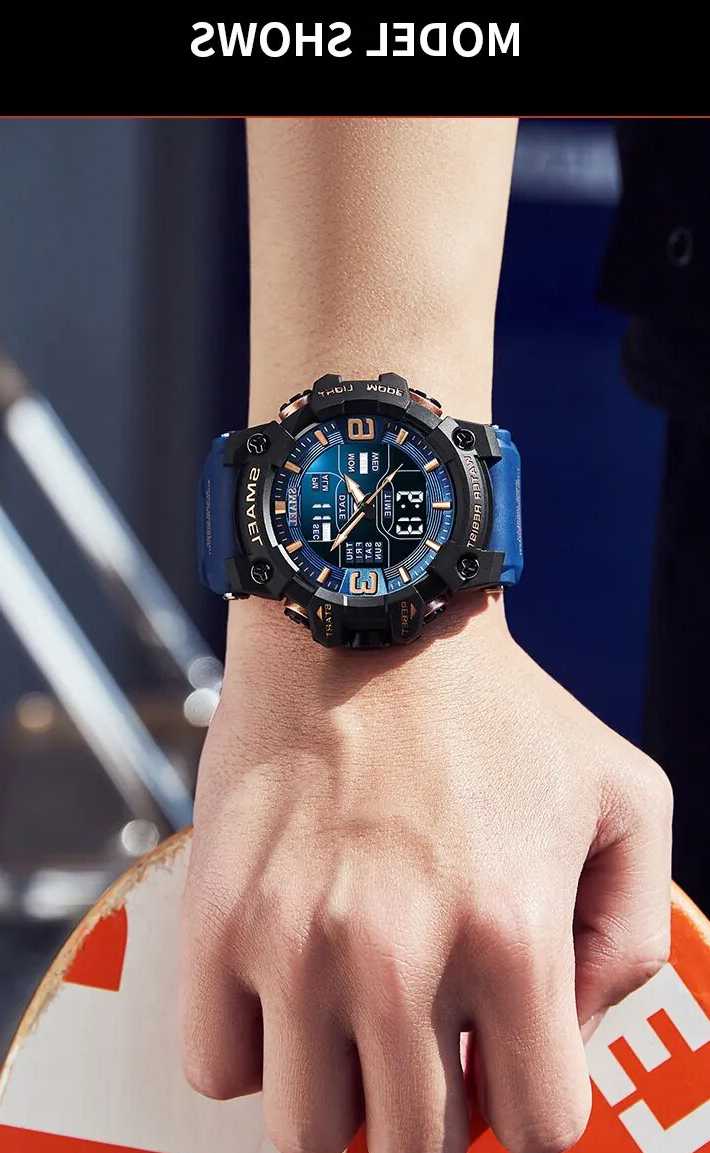 Opinie SMAEL 8049 TOP - luksusowy zegarek męski z podwójnym wyświet… sklep online