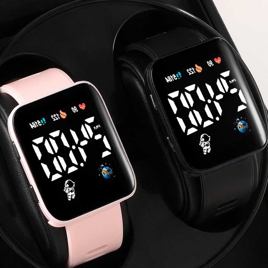 Tanie LED cyfrowy zegarek zegarki dla par dla mężczyzn kobiety spo… sklep