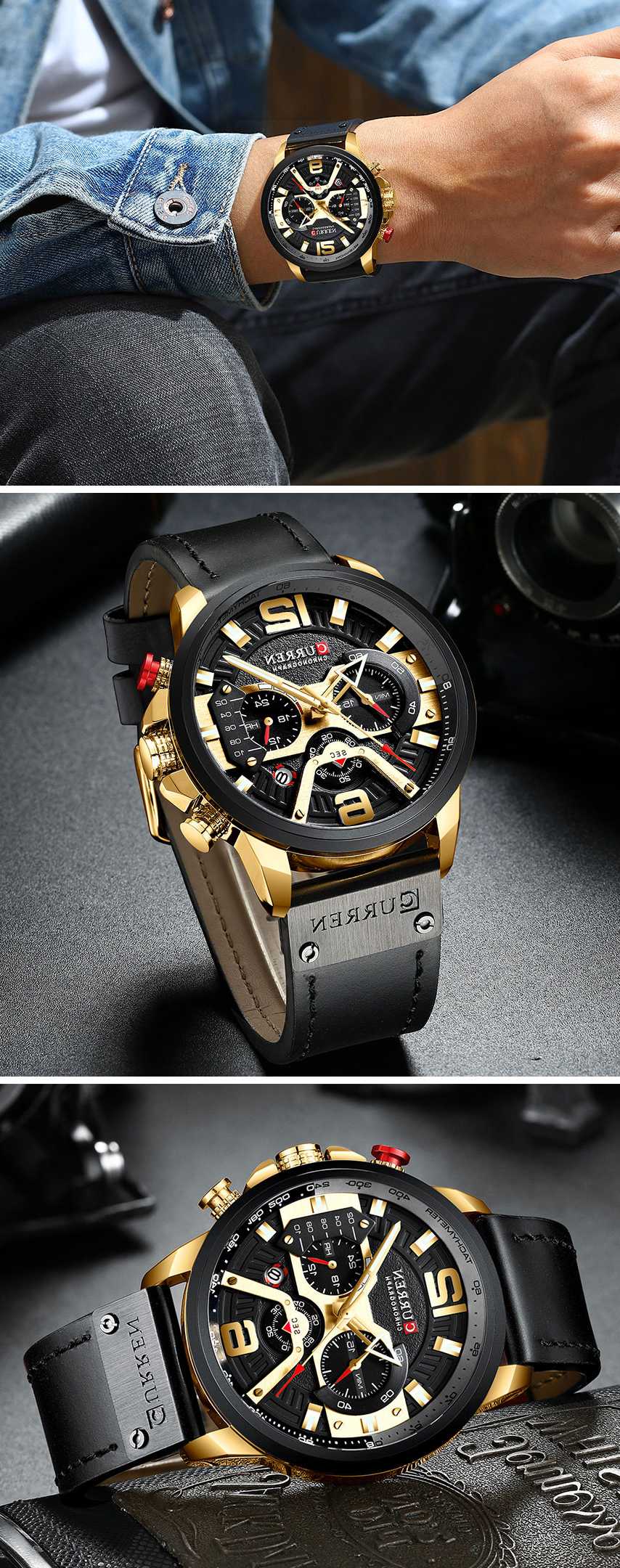 Opinie CURREN Luksusowy Zegarek Sportowy dla Mężczyzn - Moda Wojsko… sklep online