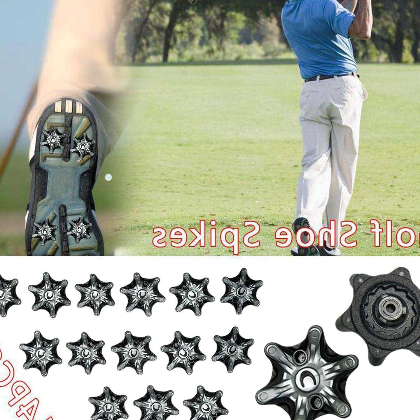 Tanie Kolce do butów golfowych, 2cm, czarne, kształt C, z otworami…