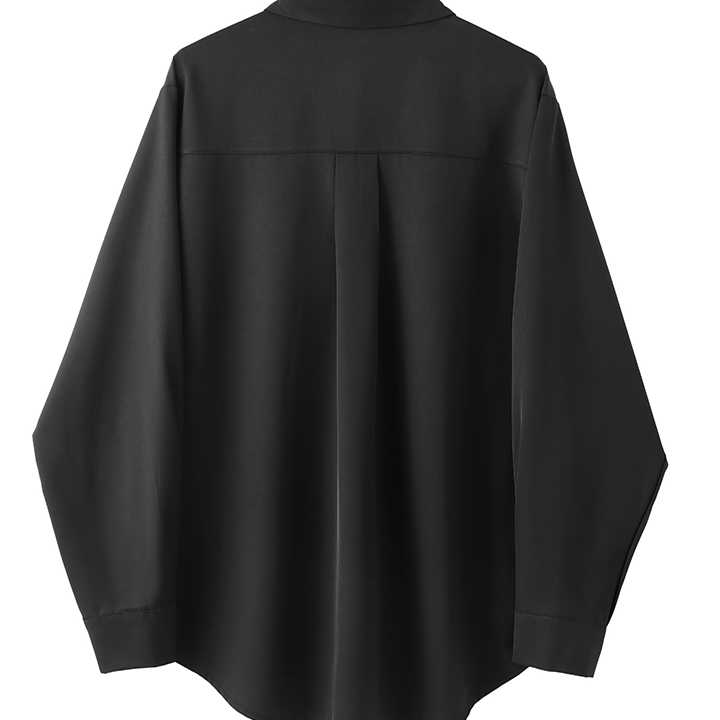 Zadily Minimalistyczna Czarna Koszula Zwykła Tuic Bluzki 202…