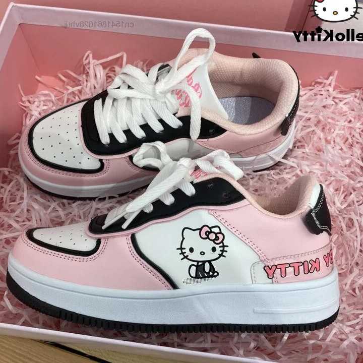 Tanie Różowe buty sportowe Sanrio Hello Kitty Y2K Casual College H…