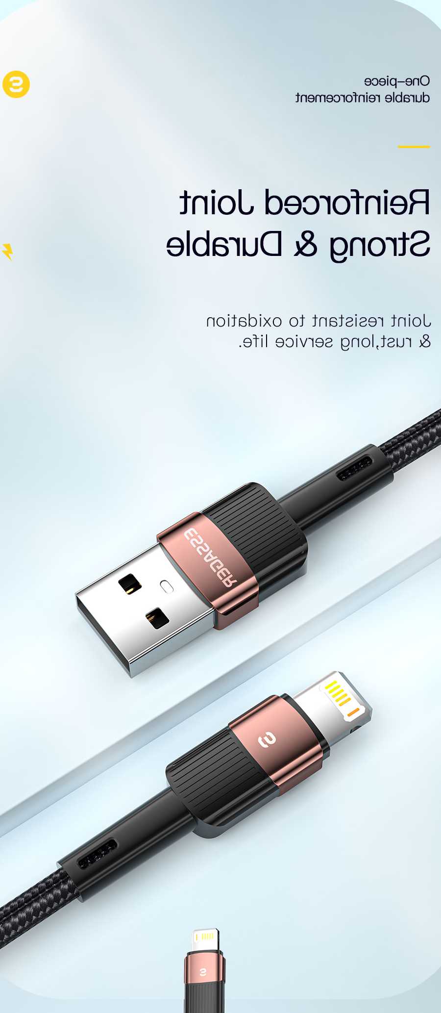 Tanio Szybki kabel ładowania Essager USB 2.4A dla iPhonea 11 12 13… sklep