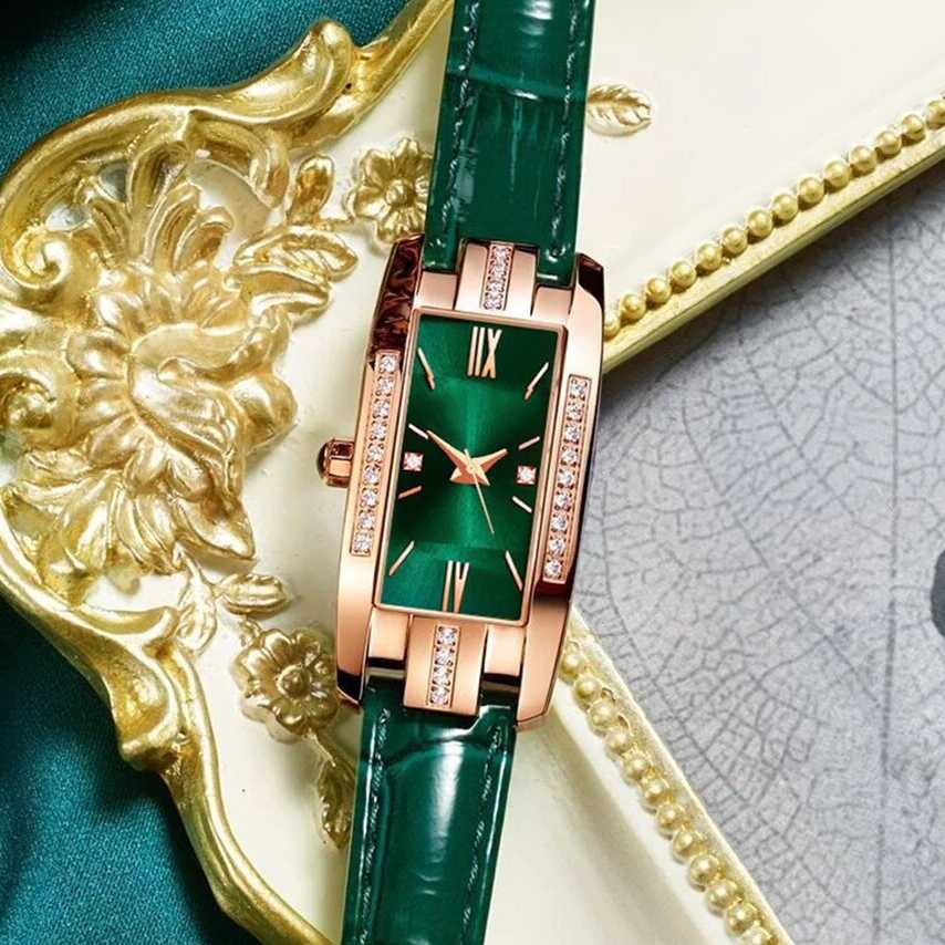 Tanie Moda Xiaohong pasek diamentowe kwadratowe zegarki damskie ze… sklep internetowy