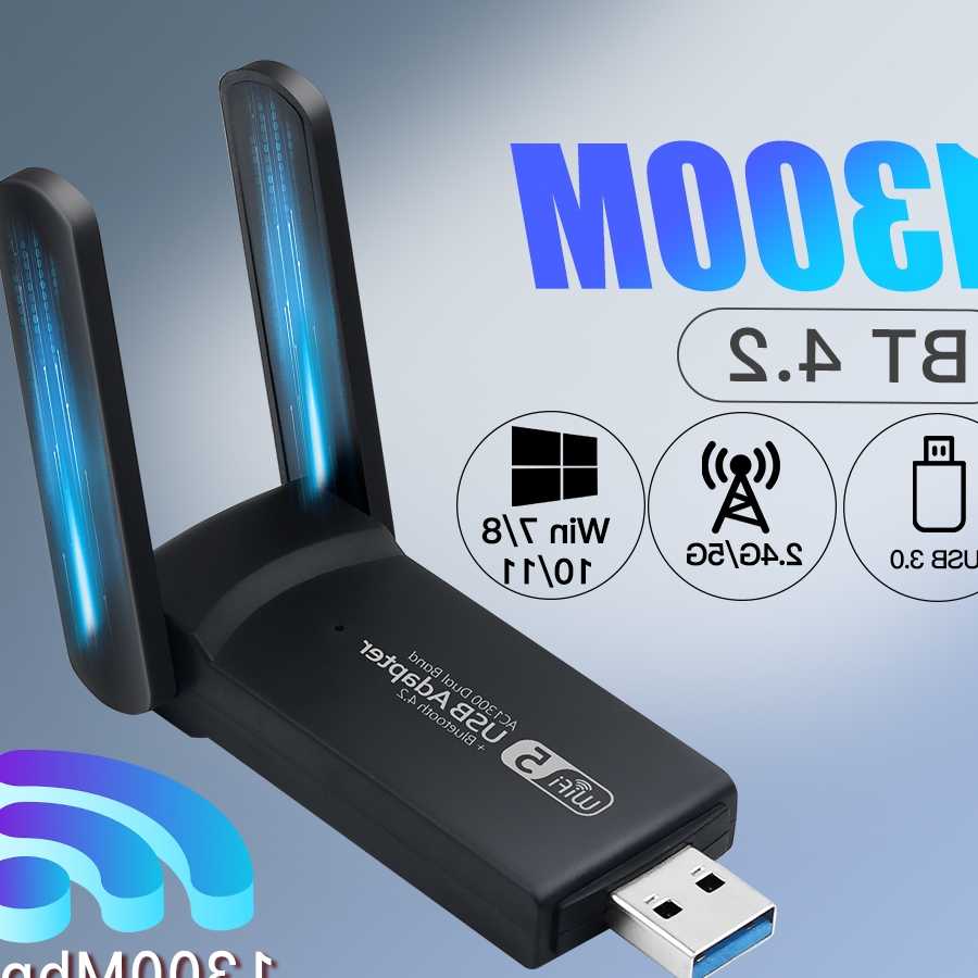 Tanie Bezprzewodowy adapter USB 3.0 WiFi 1300 mb/s Bluetooth 4.2 2…