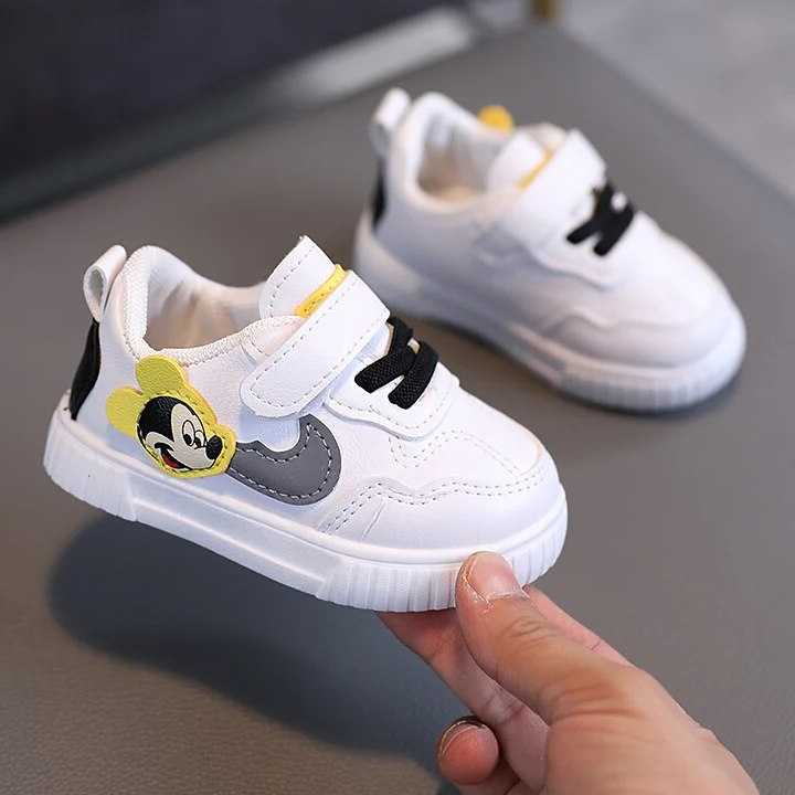 Tanie Białe buty dla malucha Mickey Mouse - dziecięce sportowe but…