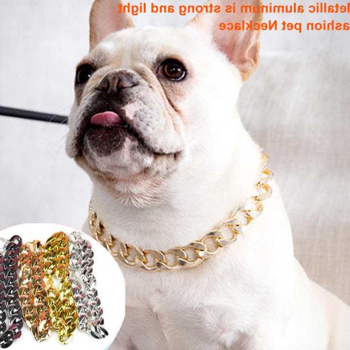 Tanie Złoty Pies Choker - Metalowy Kołnierz dla Dużego Pitbulla i …