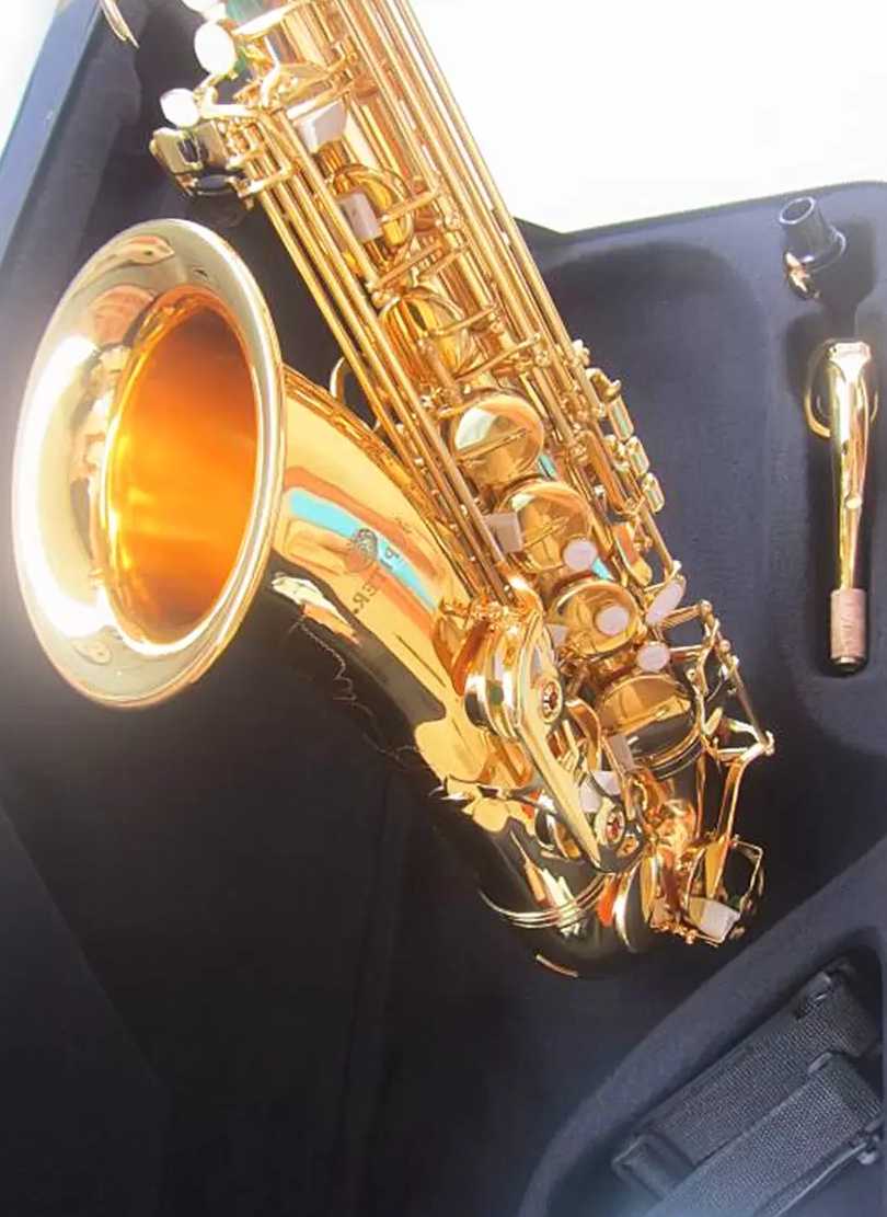Tanie Nowy saksofon tenorowy Bb płaski złoty saksofon profesjonaln… sklep internetowy