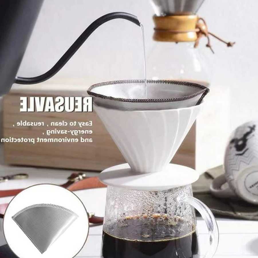 Tanio Wielokrotnego użytku wlać filtr do kawy Mesh Paperless uniwe… sklep