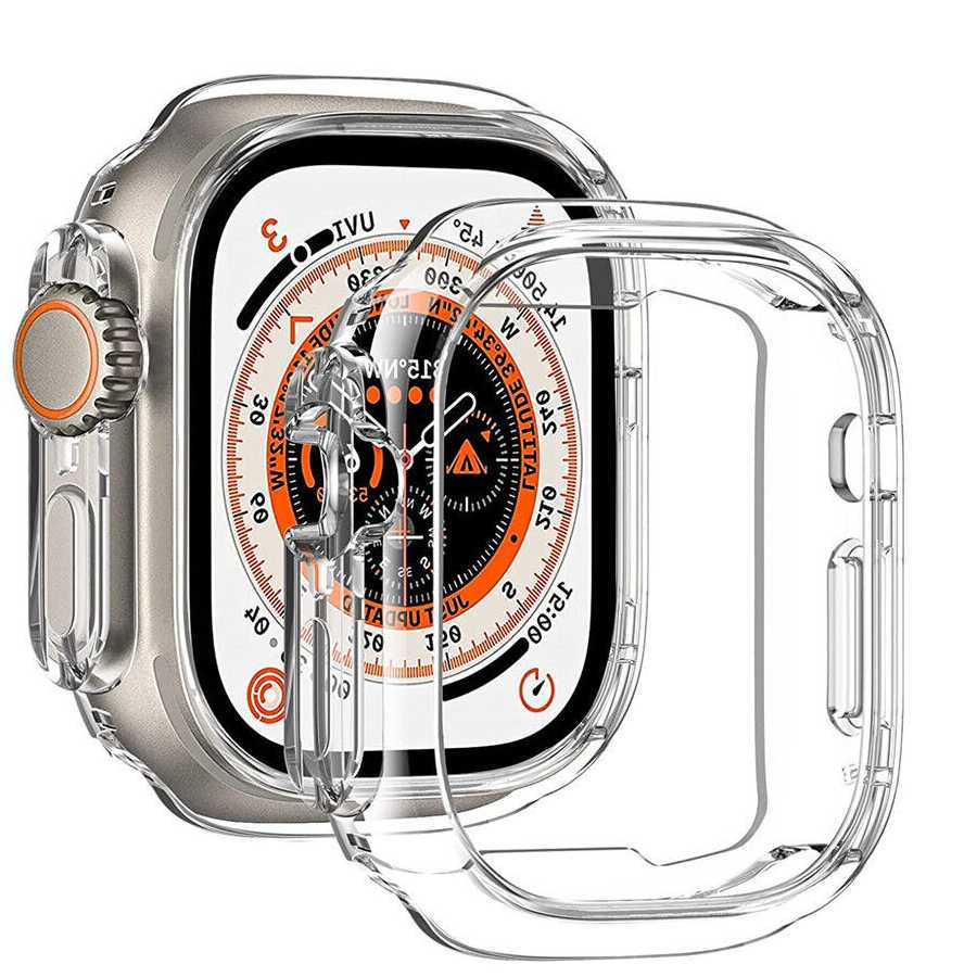 Tanie Przezroczyste etui na zegarek Apple Ultra 49mm - TPU pancern…