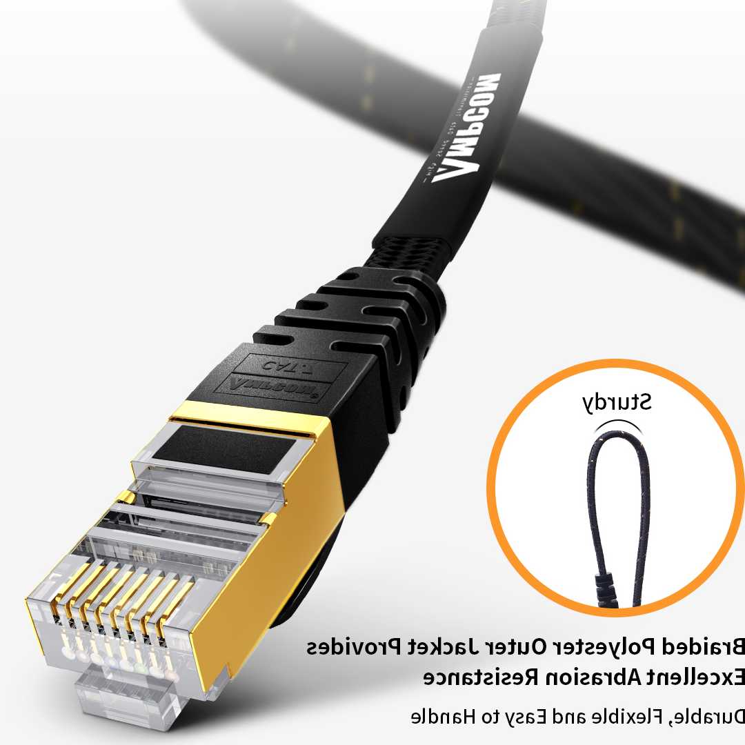 Tanio AMPCOM Cat7 kabel Ethernet płaskie przewód Lan SFTP okrągły … sklep