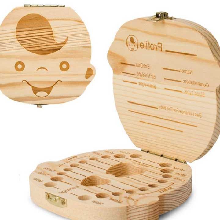 Tanie Drewniane pudełko z zębem wróżki - rekord wzrostu dzieci z c… sklep internetowy