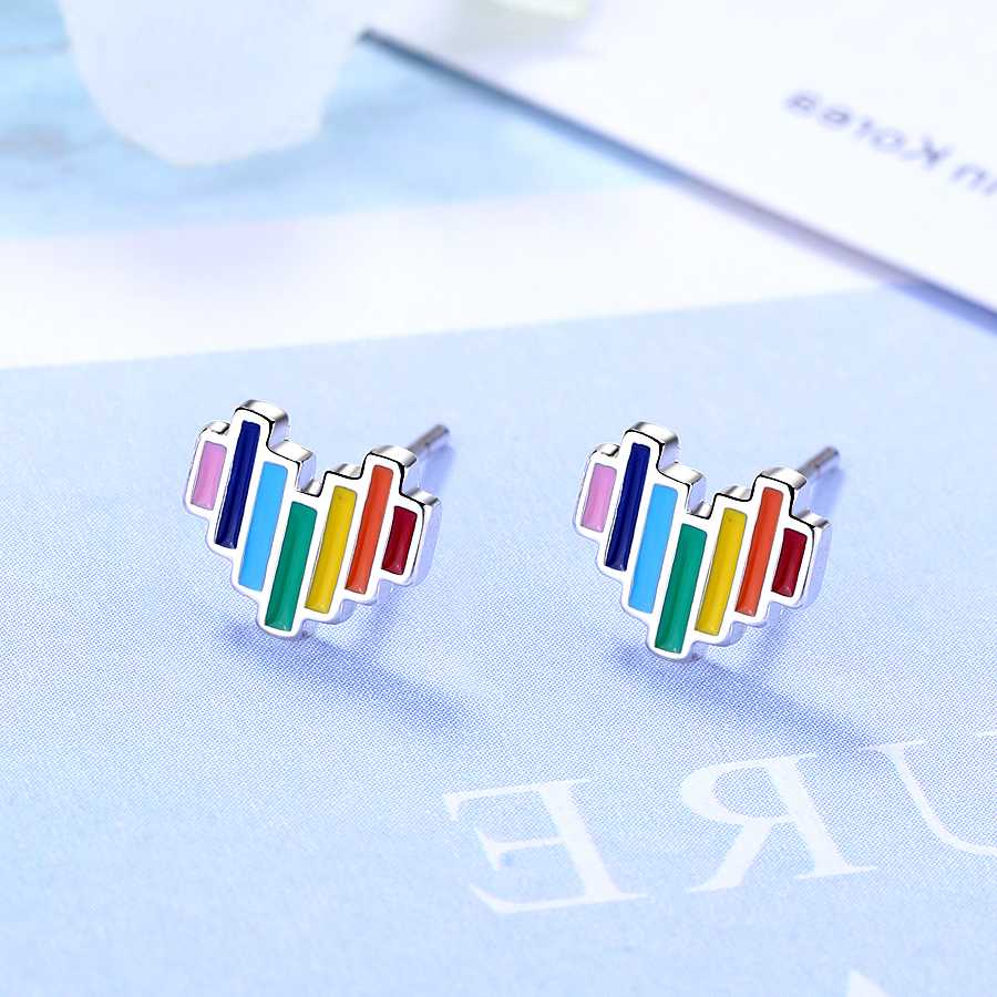 Tanie Nowości śliczne Rainbow serca biżuteria dla kobiet dziewczyn… sklep internetowy