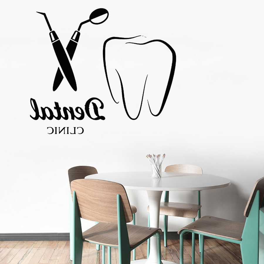 Tanie Klinika stomatologiczna Logo kalkomania ścienna z cytatem De…