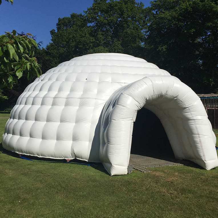Opinie FUNWORLD biała nadmuchiwana kopuła namiot powietrzny z oświe… sklep online