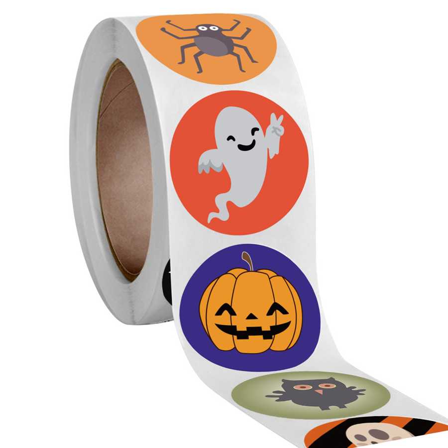 Tanio 100-500pcs Halloween dyniowa wiedźma papier samoprzylepny na… sklep