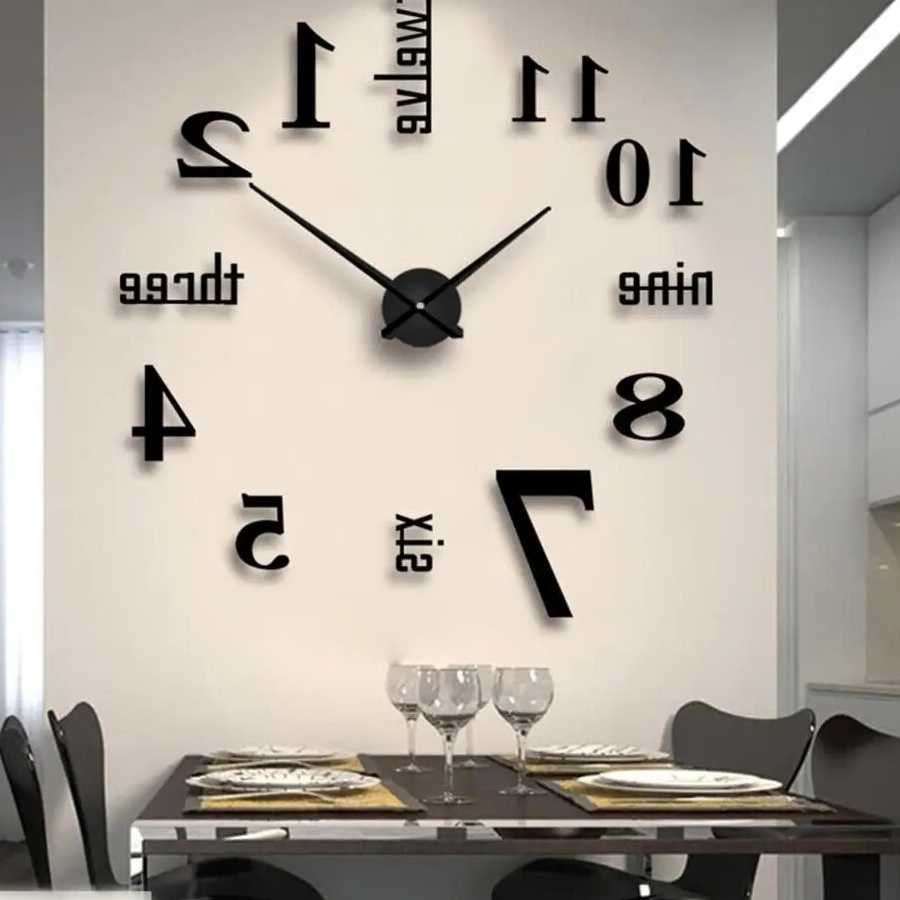 Tanie Zegar 3D naklejka lustrzana DIY - nowoczesny cichy zegarek ś…