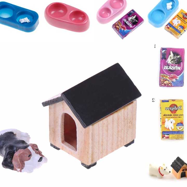 Tanie 1/12 domek dla lalek miniaturowy Mini pies kot karma dla zwi…