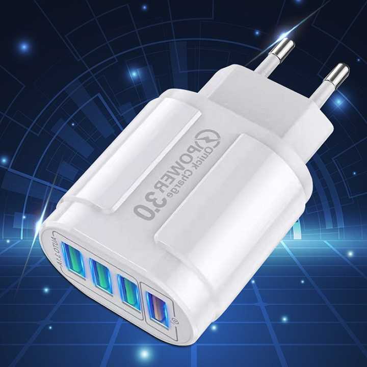 Tanie Szybka ładowarka USB 4 porty QC 3.0 48W do iPhone Samsung Xi… sklep internetowy