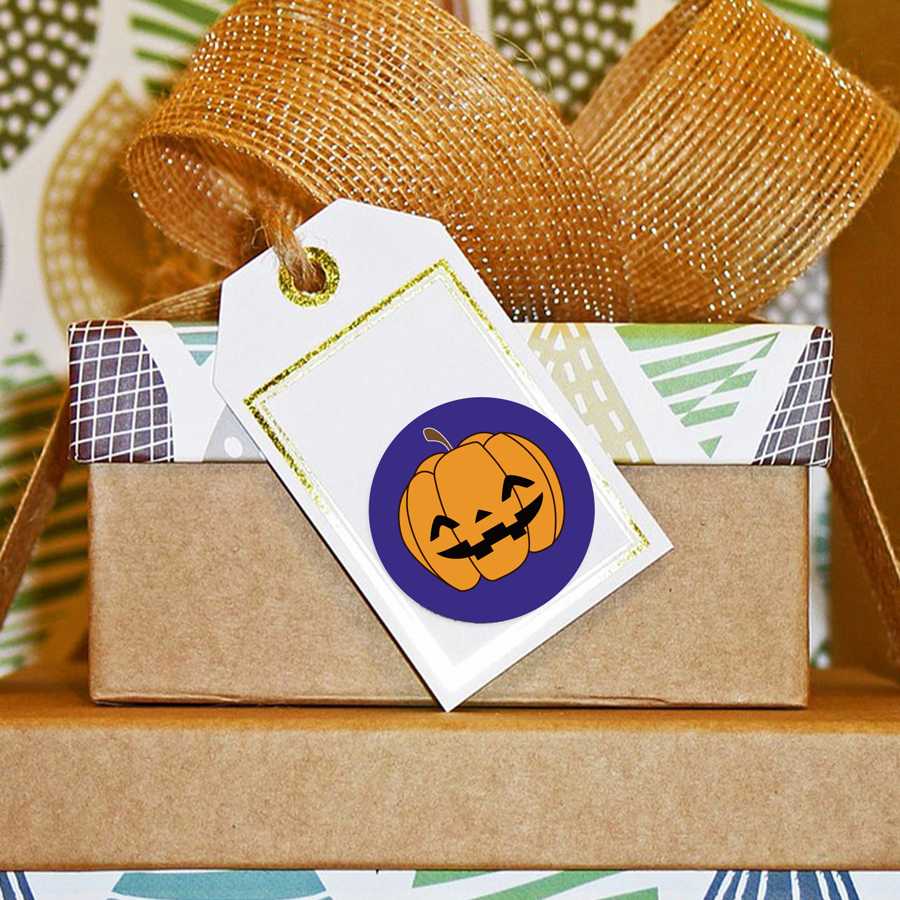 Tanio 100-500pcs Halloween dyniowa wiedźma papier samoprzylepny na… sklep