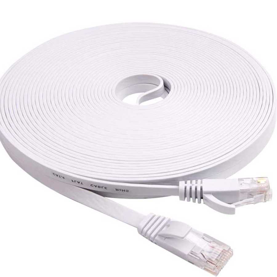 Tanie Kabel sieciowy CAT6 płaski Ethernet RJ45 Patch LAN 0.5-30m d…