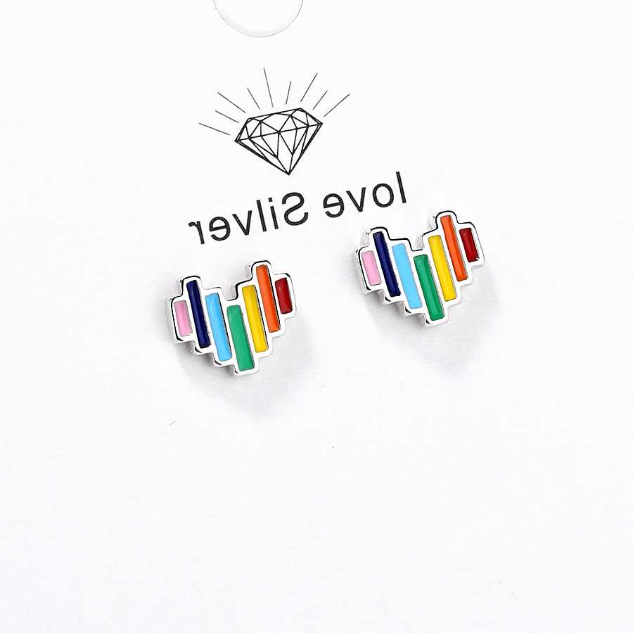 Tanie Nowości śliczne Rainbow serca biżuteria dla kobiet dziewczyn… sklep internetowy