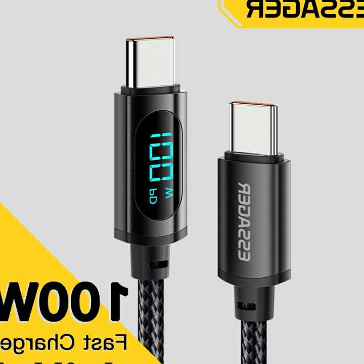 Tanie Szybka ładowarka Essager USB C 100W PD + kabel USB C do Xiao… sklep