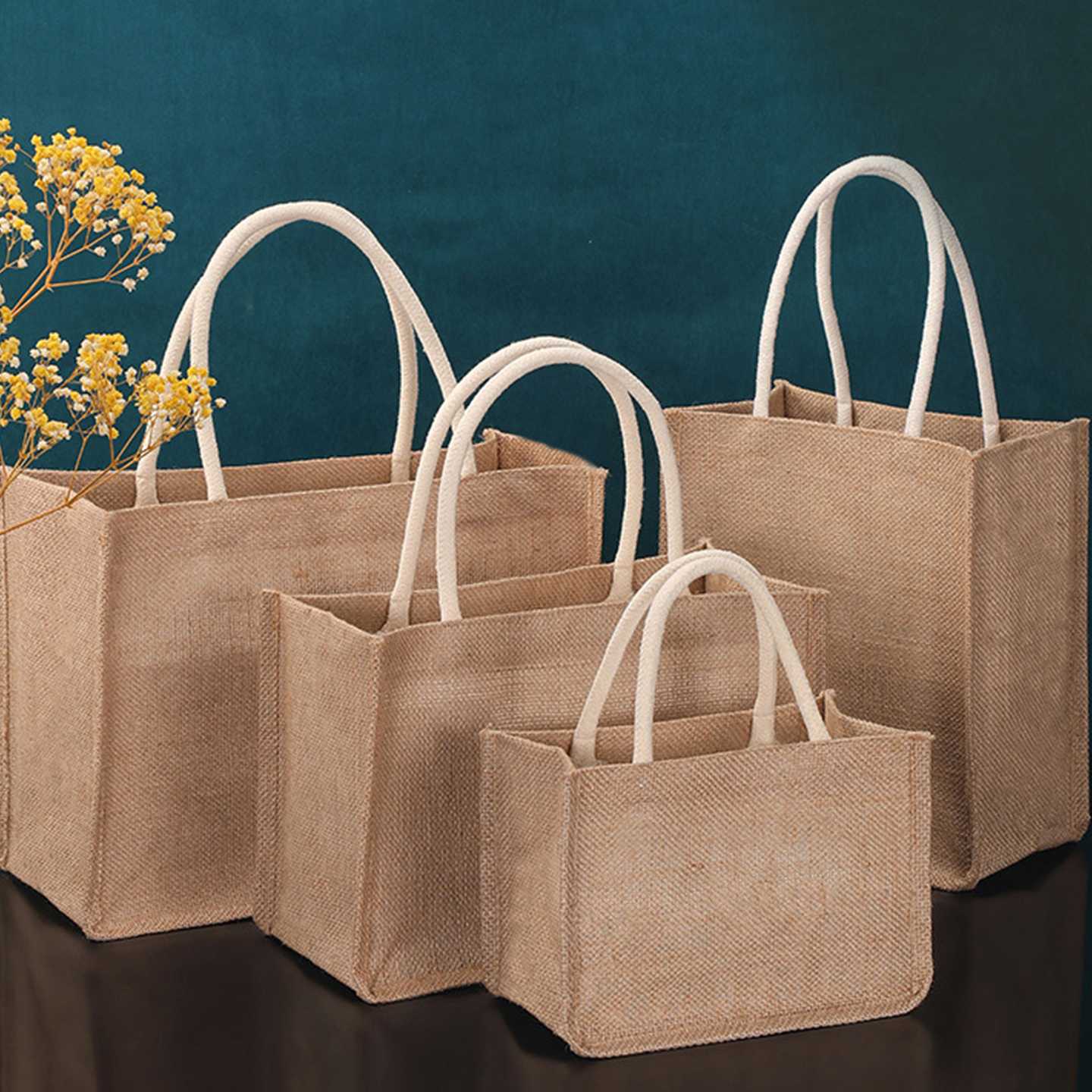 Tanie Torba Juta Shopper - ekologiczna torba na zakupy i prezent, …