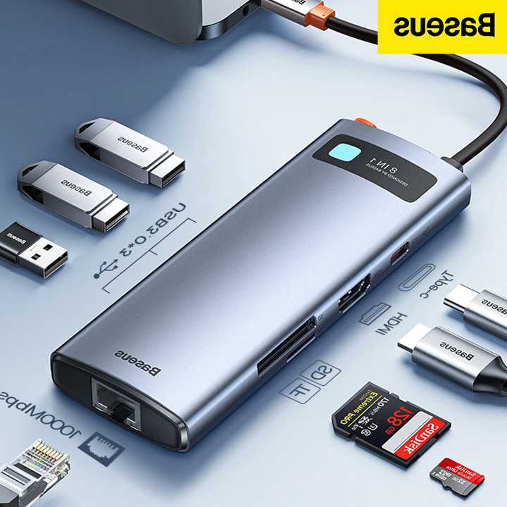 Tanie Baseus USB C HUB na HDMI i USB 3.0 - stacja dokująca dla Mac…