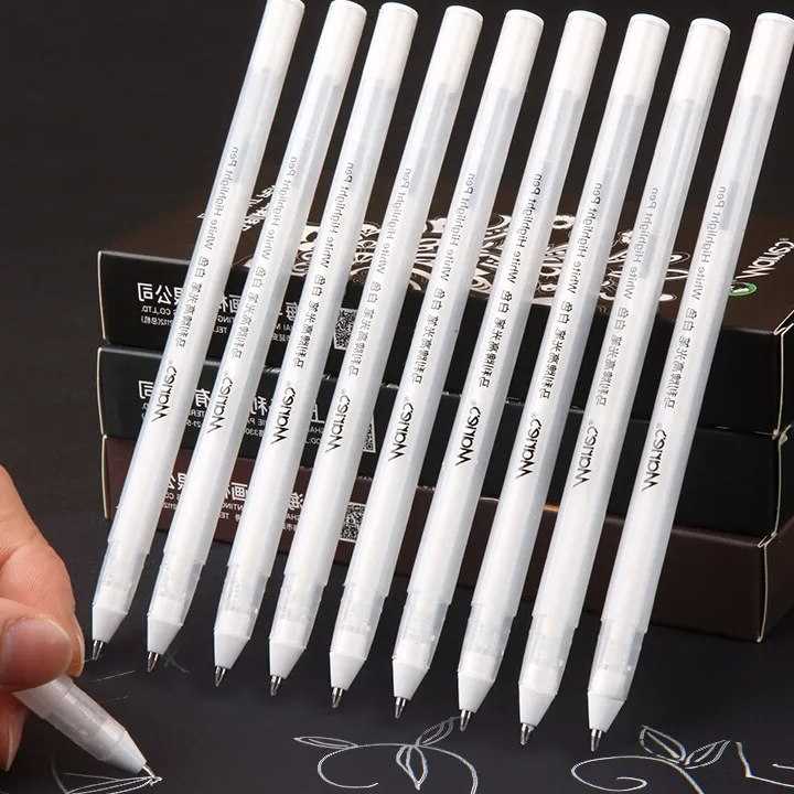 Tanie Kreatywny długopis żelowy biały 0.8mm - Marker Fine Tip… sklep