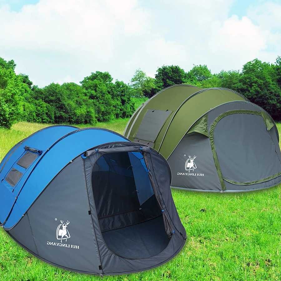 Tanie Outdoor Throw Pop Up Tent 4-6 Person Outdoor Automatic Tents…