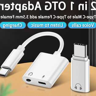 Tanie Kebiss Splitter 2w1 AUX/OTG USB-C do Jack Audio 3.5mm dla Sa…