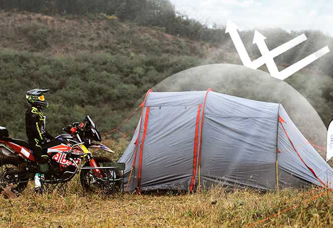 Turystyczny namiot CampingMoto - wodoodporny, wiatroszczelny…