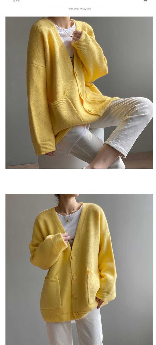 Tanio Vintage jesienne swetry bez guzików - moda koreańska dla kob… sklep