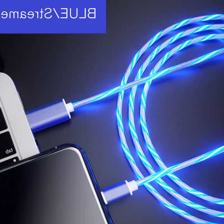 Tanio Kabel LED 2m Type-C do ładowania telefonów Samsung, Xiaomi, … sklep