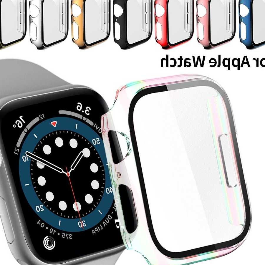 Tanie Szkło + etui pełna pokrywa dla Apple Watch Case seria 8/7 SE…
