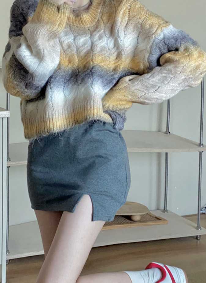 Sweter Gaganight Gradient Twist - miękki, woskowy, idealny n…
