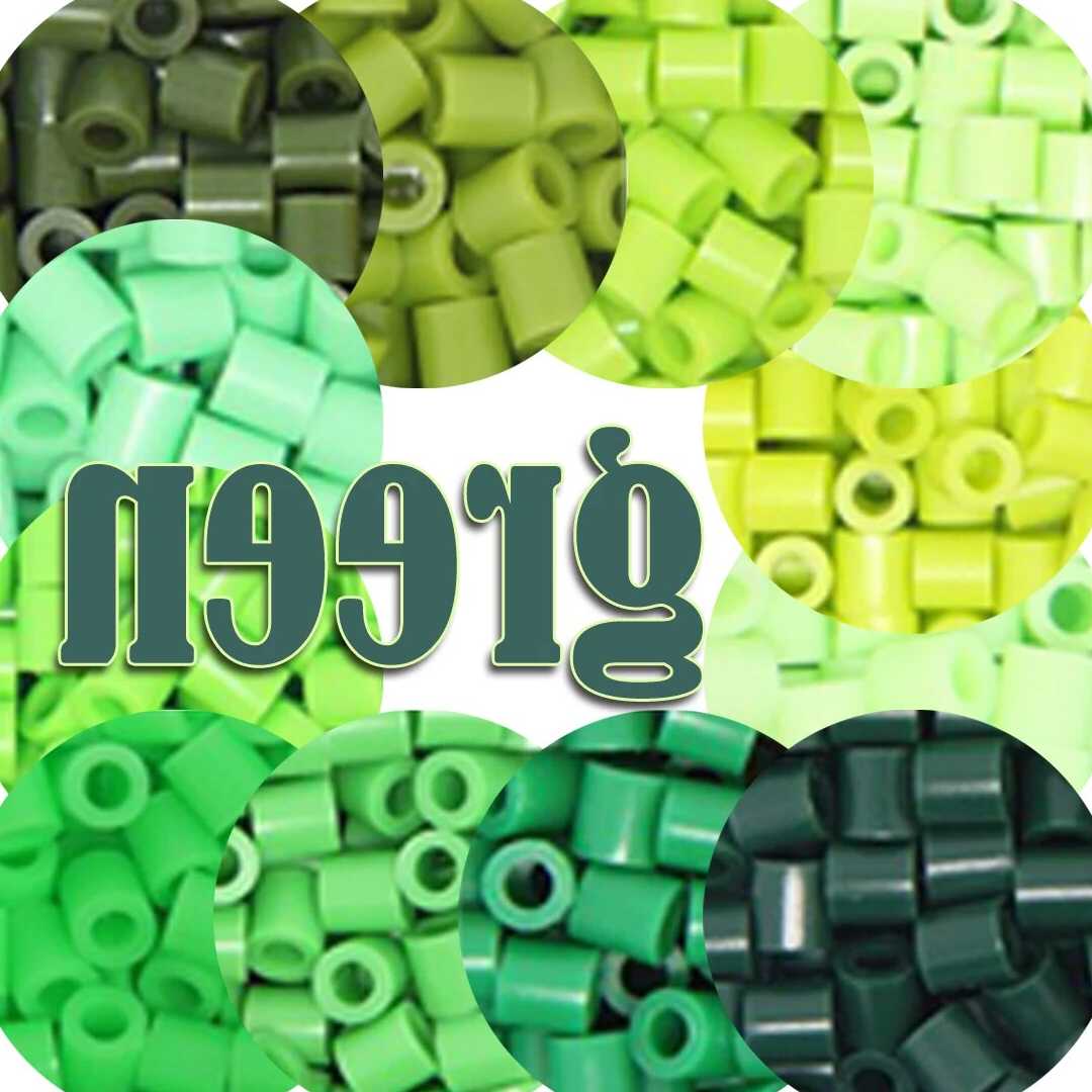 Tanie Zielony zestaw koralików Pixel Art YantJouet Hama 5mm - 1000… sklep