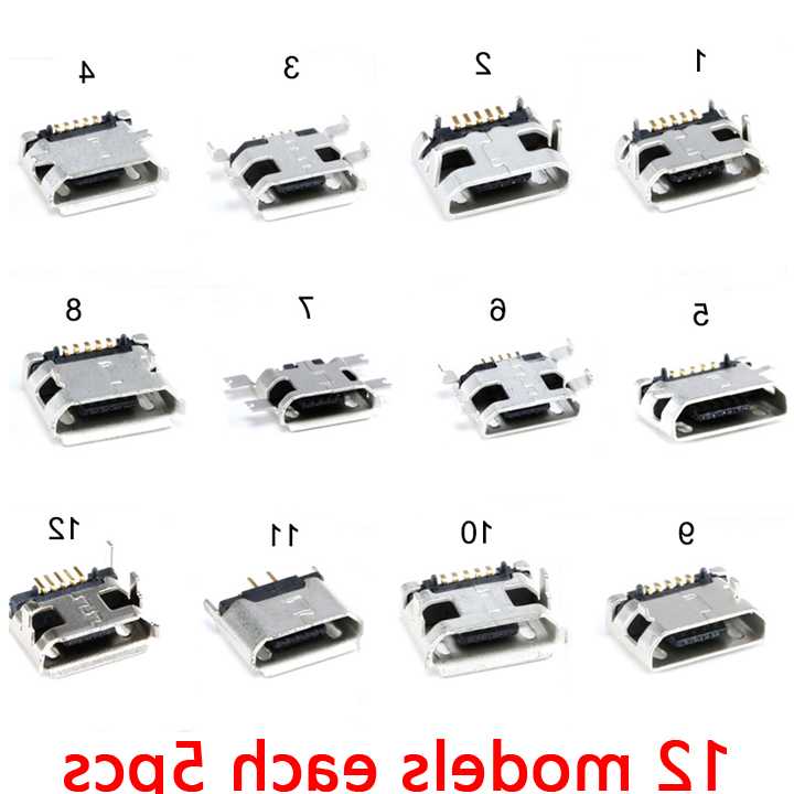 Tanie 240 sztuk/pudło 24 modele Micro USB złącze zestaw gniazdo Ja… sklep