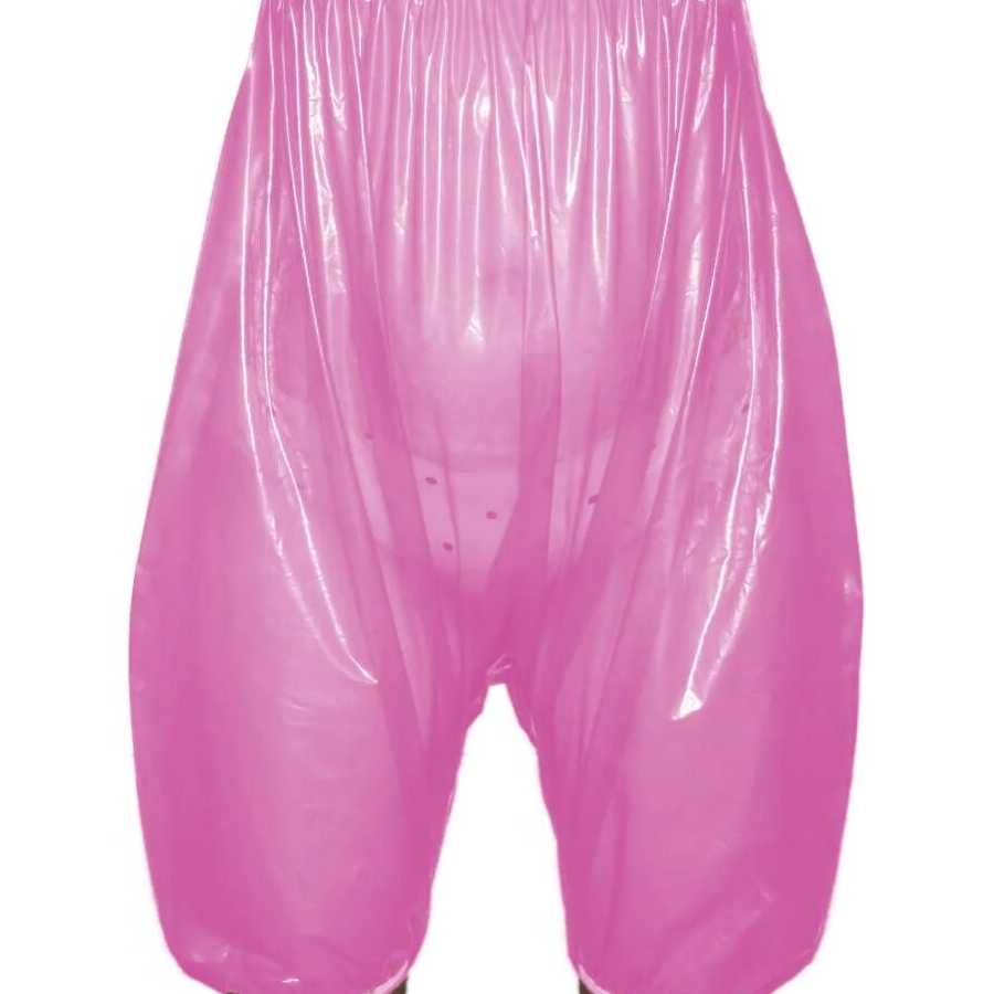 Tanie Fetysz PVC Plus Size - Plastikowe wysokiej talii szorty z lu… sklep