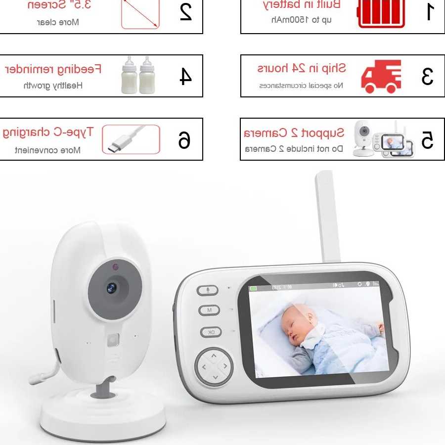 Tanie 3.5 Cal LCD Niania Elektroniczna Baby Monitor z Kamerą 720P… sklep