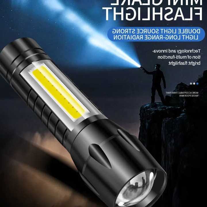 Tanie Wielofunkcyjna Mini latarka 511/513cob światło boczne USB ła…