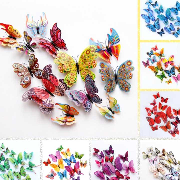 Tanie Naklejki motylowe do dekoracji ślubnych - zestaw 12 sztuk… sklep